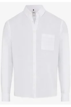 Leinen Hemd Daniel white Modern Fit Langarm