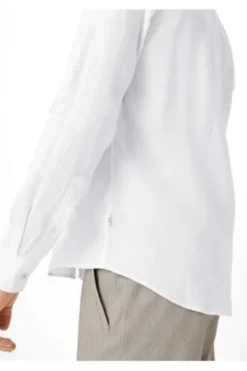 Leinen Hemd Daniel white Modern Fit Langarm