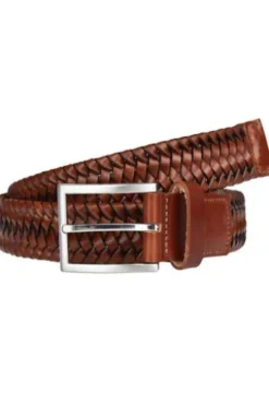 LLOYD Stretch-Flechtgürtel cognac