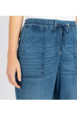 MAC JEANS - CULOTTE, Super soft summer denim blau