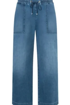 MAC JEANS - CULOTTE, Super soft summer denim blau