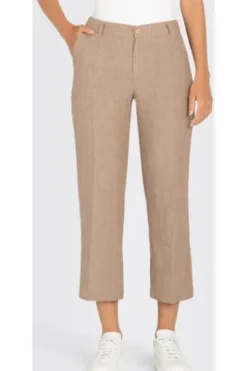 MAC JEANS - NORA, Pure linen braun