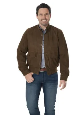 MADDOX Leder-Blouson Gunter braun
