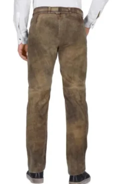 MADDOX Leder-Hose Lauter smoke Ziegenveloursleder