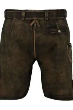 MADDOX Leder Shorts Altrei braun