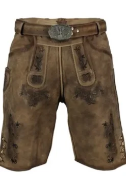 MADDOX Leder Shorts Altrei sand