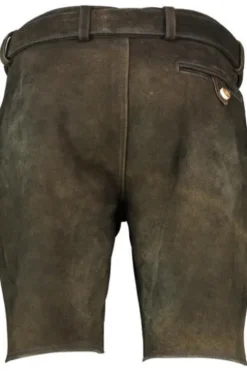 MADDOX Leder Shorts Hochkaltern braun