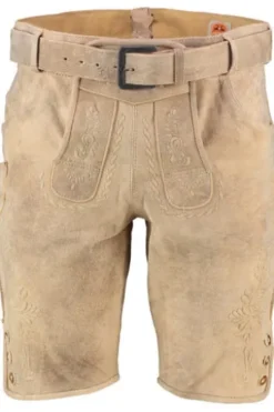 MADDOX Leder Shorts Langsee natur
