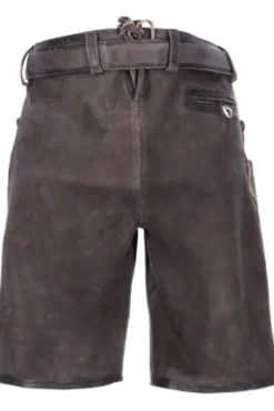 MADDOX Leder-Shorts Loisach anthrazit Ziegenveloursleder