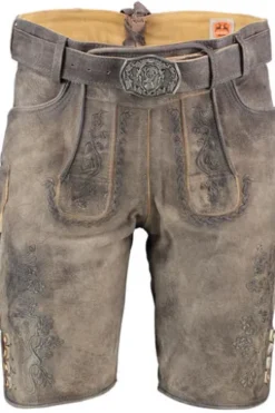 MADDOX Leder Shorts Neuenberg anthrazit einfarbig