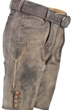 MADDOX Leder Shorts Neuenberg anthrazit einfarbig