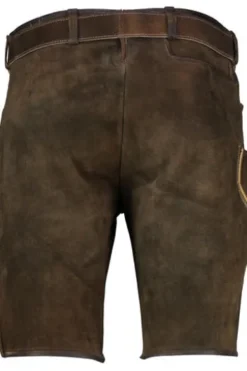 MADDOX Leder Shorts nuss