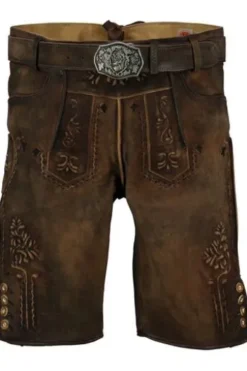 MADDOX Leder Shorts Zugersee nuss