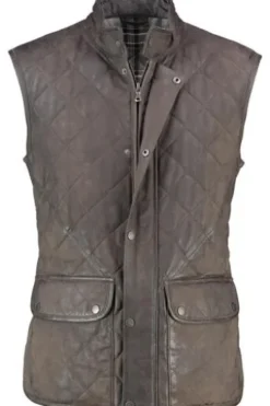 MADDOX Leder Weste Alaska dunkelbraun