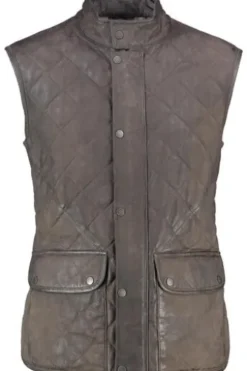 MADDOX Leder Weste Alaska dunkelbraun