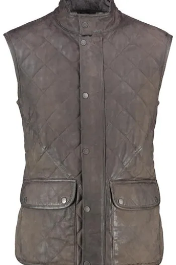 MADDOX Leder Weste Alaska dunkelbraun