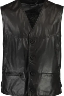 MADDOX Leder-Weste texasbraun Lammnappaleder