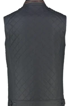 MADDOX Leder Weste Zeus navy
