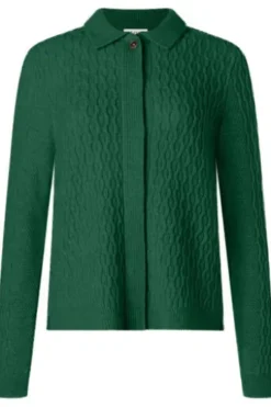 MAERZ Muenchen Strickjacke Knopf 1/1 Arm bottle green