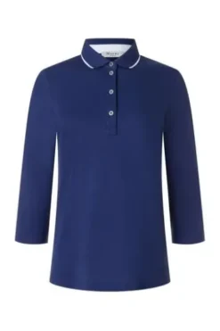 MAERZ Piqué Polo Shirt midnight sail- blau 3/4-Arm