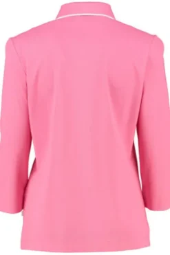 MAERZ Piqué Polo Shirt pink 3/4-Arm