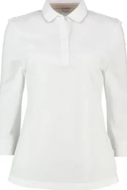 MAERZ Piqué Polo Shirt weiß 3/4-Arm