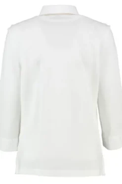 MAERZ Piqué Polo Shirt weiß 3/4-Arm