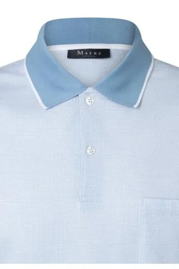 MAERZ Polo-Shirt blue sky Regular Fit