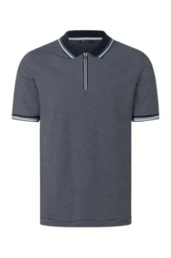 MAERZ Polo-Shirt dawn blue gestreift Regular Fit