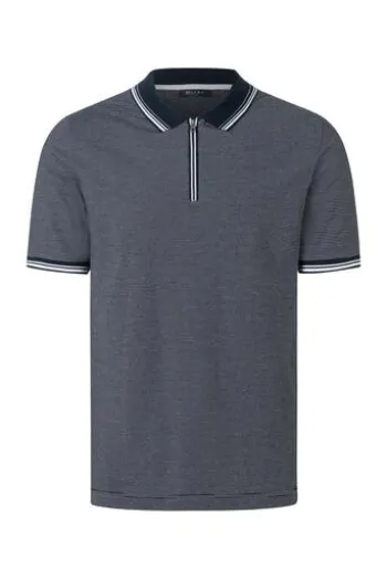 MAERZ Polo-Shirt dawn blue gestreift Regular Fit