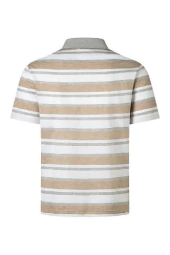 MAERZ Polo-Shirt frappuccino gestreift Regular Fit