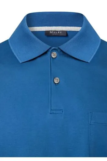 MAERZ Polo-Shirt medicum blue Regular Fit