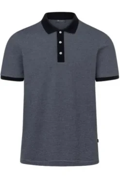 MAERZ Polo Shirt navy gestreift Regular Fit