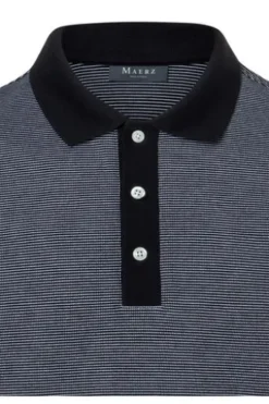MAERZ Polo Shirt navy gestreift Regular Fit