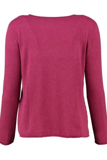 MAERZ Pullover weinrot extrafeine Merinowolle