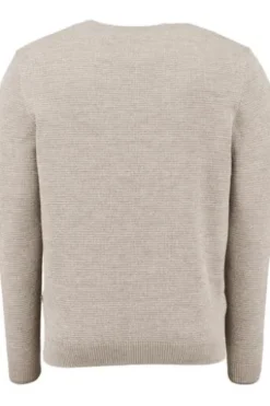MAERZ Rundhals Pullover beige aus Schurwolle