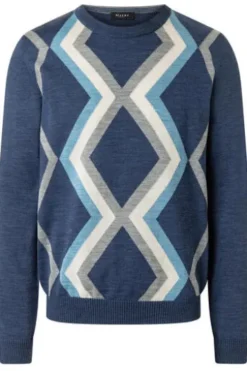 MAERZ Rundhals Pullover deep sea