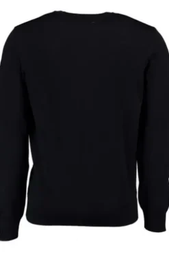 MAERZ Rundhals Pullover marine extra feine Merinowolle