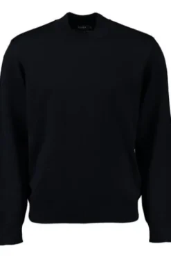 MAERZ Stehkragen Pullover marine aus Merinowolle