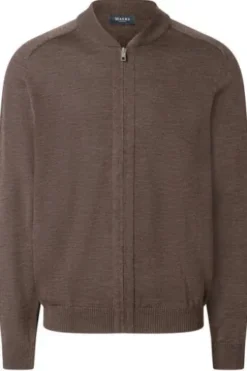 MAERZ Strickjacke braun extra feine Merinowolle