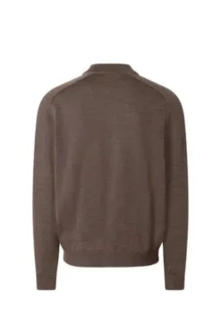 MAERZ Strickjacke braun extra feine Merinowolle