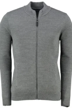 MAERZ Strickjacke grau mit Strukturmuster