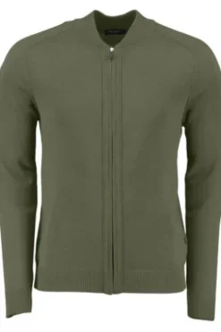MAERZ Strickjacke grün aus Merinowolle