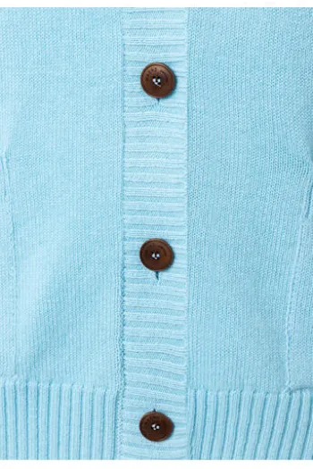 MAERZ Strickjacke hellblau aus hochwertiger Merinowolle