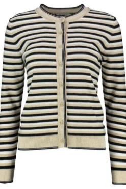 MAERZ Strickjacke marine gestreift