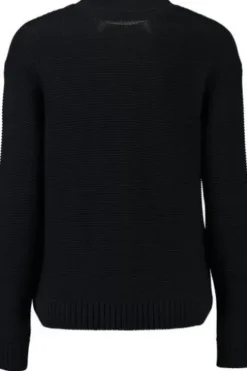 MAERZ Strickjacke marine im Soft-Cotton Linksstrick