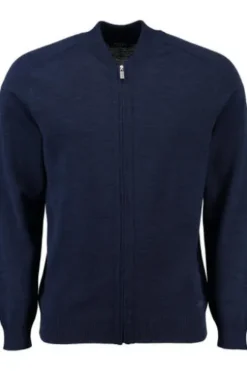 MAERZ Strickjacke marine mit verdecktem Reißverschluss