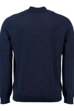 MAERZ Strickjacke marine mit verdecktem Reißverschluss
