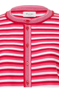 MAERZ Strickjacke rot gestreift