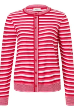 MAERZ Strickjacke rot gestreift